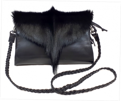 Schwarze Springbocktasche Lily