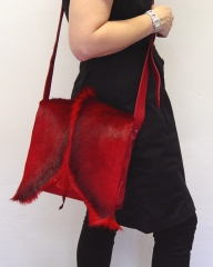 Springbockfell Tasche Postbag Rot