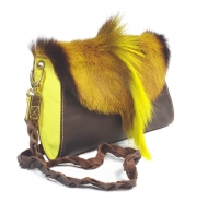 Gelb/Braune Springbocktasche Lily