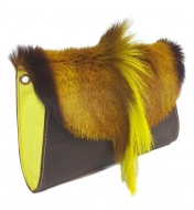 Gelb/Braune Springbocktasche Lily
