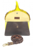 Gelb/Braune Springbocktasche Lily