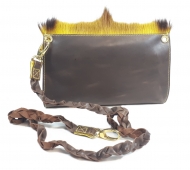 Gelb/Braune Springbocktasche Lily